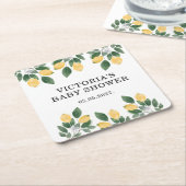 Lemon Baby Shower Candy Rechteckiger Pappuntersetzer (angewinkelt)