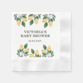 Lemon Baby Shower Candy Serviette (Vorderseite)
