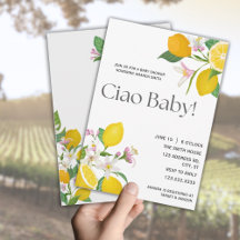Lemon Baby Shower, Ciao Baby, italienisches Thema