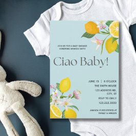 Lemon Baby Shower, Ciao Baby, italienisches Thema Einladung