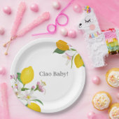 Lemon Baby Shower, Ciao Baby, italienisches Thema Pappteller (Party)