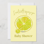 Lemon Baby Shower Citrus Yellow Moderne Einladung (Vorderseite)