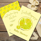 Lemon Baby Shower Citrus Yellow Moderne Einladung