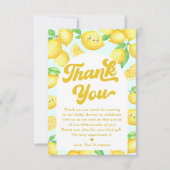 Lemon Baby Shower Dankeskarte (Vorderseite)