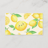 Lemon Baby Shower Diaper Raffles Tickets Begleitkarte (Rückseite)