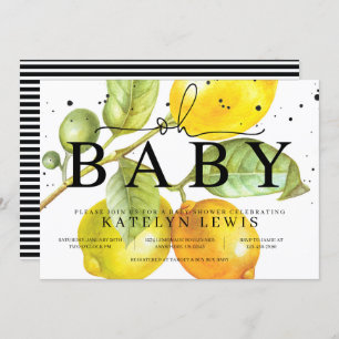 Lemon Baby Shower Einladung