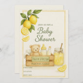 Lemon Baby Shower Einladung (Vorne/Hinten)