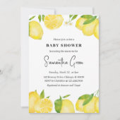 Lemon Baby Shower Einladung (Vorderseite)