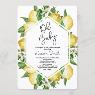 Lemon Baby Shower Einladung