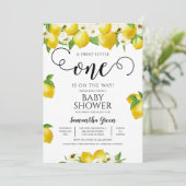 Lemon Baby Shower Einladung (Stehend Vorderseite)