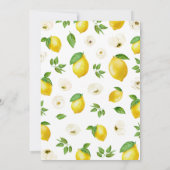 Lemon Baby Shower Einladung (Rückseite)