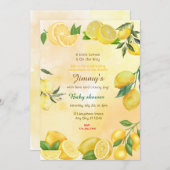 Lemon Baby Shower Einladung (Vorne/Hinten)