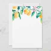 Lemon Baby Shower Einladung (Rückseite)