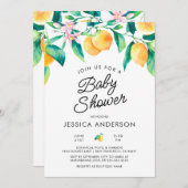 Lemon Baby Shower Einladung (Vorne/Hinten)