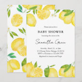Lemon Baby Shower Einladung (Vorne/Hinten)