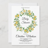 Lemon Baby Shower Einladung (Vorderseite)