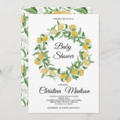 Lemon Baby Shower Einladung (Vorne/Hinten)