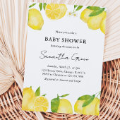 Lemon Baby Shower Einladung