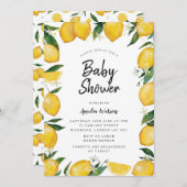 Lemon Baby Shower Einladung (Vorne/Hinten)