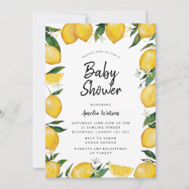 Lemon Baby Shower Einladung