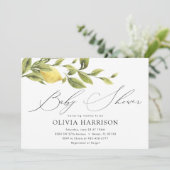 Lemon Baby Shower Einladung (Stehend Vorderseite)