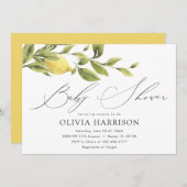 Lemon Baby Shower Einladung (Vorne/Hinten)