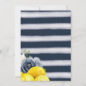 Lemon Baby Shower Einladung für Baby Boy (Rückseite)