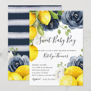 Lemon Baby Shower Einladung für Baby Boy