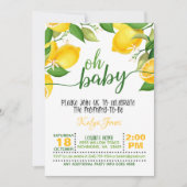 Lemon Baby Shower Einladung - Oh Baby (Vorderseite)