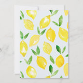 Lemon Baby Shower Einladung | Zitrusdusche (Rückseite)