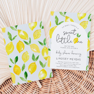 Lemon Baby Shower Einladung Zitrusdusche