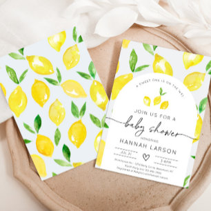 Lemon Baby Shower Einladung Zitrusdusche