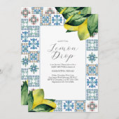 Lemon Baby Shower Einladungen Lemondrop Thema (Vorne/Hinten)