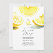 Lemon Baby Shower Einladungen Lemondrop Thema (Vorderseite)