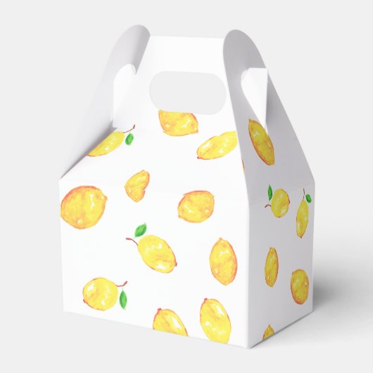 Lemon Baby Shower Elegant Danke, Script Citrus Geschenkschachtel (Rückseite)