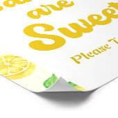 Lemon Baby Shower Favor Poster (Ecke)