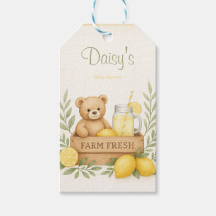 Lemon Baby Shower Fevor Tags Geschenkanhänger