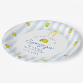 Lemon Baby Shower Geschlechtsneutral Pappteller (Schrägansicht)