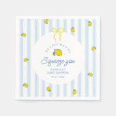 Lemon Baby Shower Geschlechtsneutral Serviette (Vorderseite)