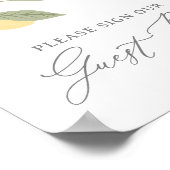 Lemon Baby Shower Guest Book Sign Poster (Ecke)