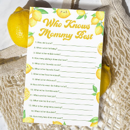 Lemon Baby Shower kennt Mommy Best Game