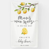 Lemon Baby Shower Main Squeeze Willkommensbanner Banner (Vertikal)