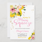 Lemon Baby Shower Mama's Haupt Squeeze Baby Dusche Einladung (Vorderseite)