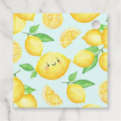 Lemon Baby Shower Mama's Haupt-Squeeze Geschenkanhänger (Rückseite)