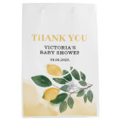 Lemon Baby Shower Mittlere Geschenktüte (Vorderseite)