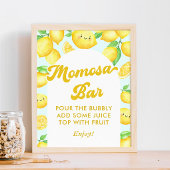 Lemon Baby Shower Momosa Bar Poster