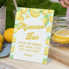 Lemon Baby Shower Momosa Bar Sockelschild