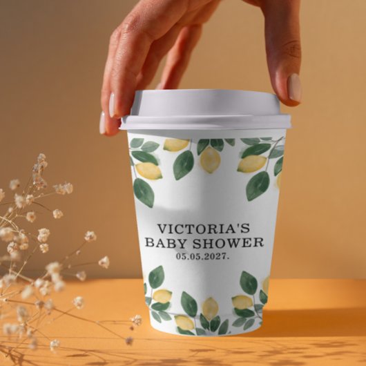 Lemon Baby Shower Pappbecher