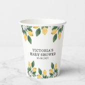 Lemon Baby Shower Pappbecher (Rückseite)