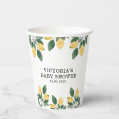 Lemon Baby Shower Pappbecher (Vorderseite)